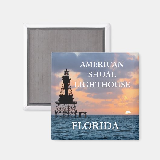 American Shoal Lighthouse, Florida Magnet (Voorkant / Achterkant)