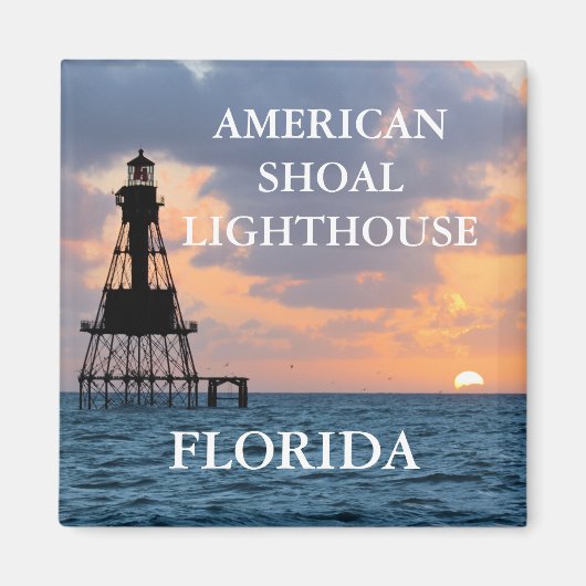 American Shoal Lighthouse, Florida Magnet (Voorkant)