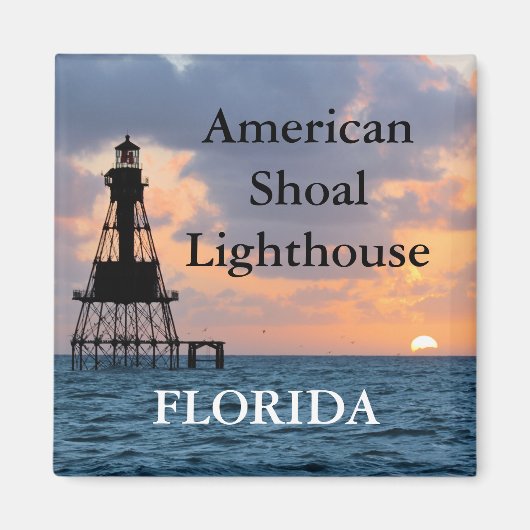 American Shoal Lighthouse, Florida Magnet (Voorkant)