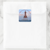 American Shoal Lighthouse, Florida Square Stickers (Tas)