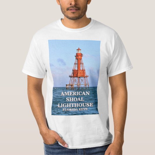 American Shoal Vuurtoren, Florida T-shirt (Voorkant)