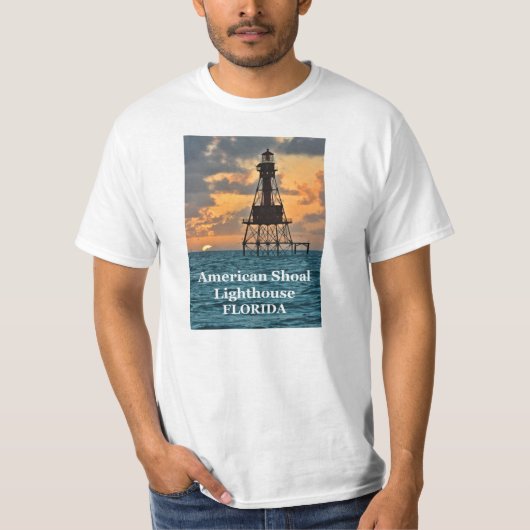 American Shoal Vuurtoren, Florida T-shirt (Voorkant)