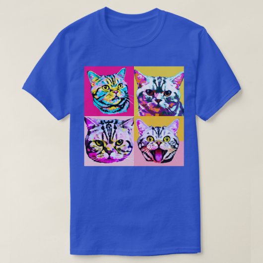 American Shorthair Art Cat Lover Gift T-shirt (Design voorkant)