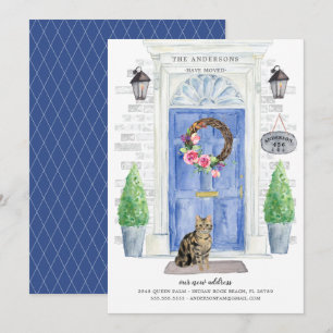 American Shorthair Brown Tabby Moving Announement Kaart