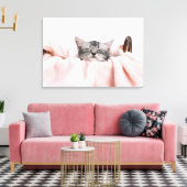 American Shorthair Cat Canvas Afdruk (Insitu (Woonkamer))