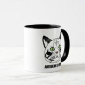 American Shorthair Cat Mug – Cute Cat Lover Gift Mok (Voorkant rechts)
