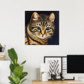 American Shorthair Cat Poster (Thuiskantoor)