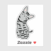 American Shorthair Cat Sticker (Vel)