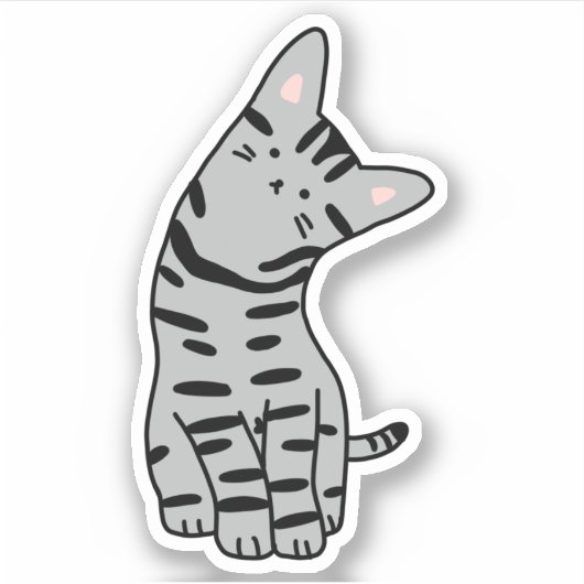 American Shorthair Cat Sticker (Voorkant)