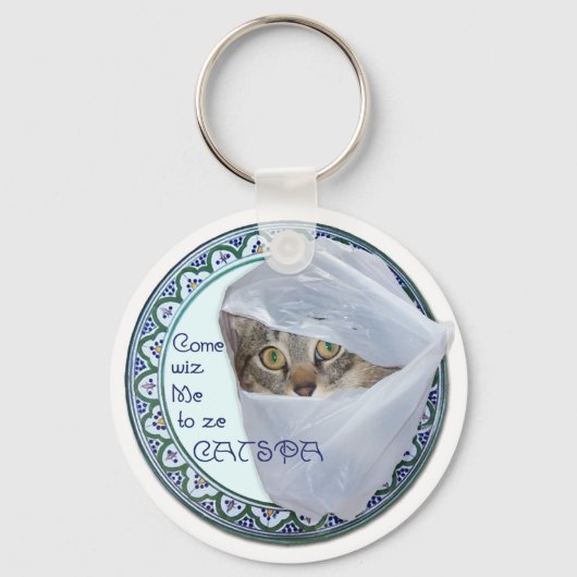 American Shorthair - Kat Spa, Ja! Sleutelhanger (Voorkant)
