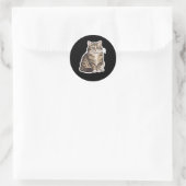 American Shorthair Ronde Sticker (Tas)