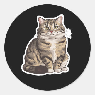 American Shorthair Ronde Sticker