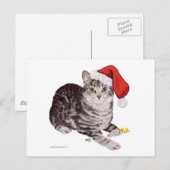 American Shorthair Tabby Cat - Kerstmis Feestdagenkaart (Voorkant / Achterkant)