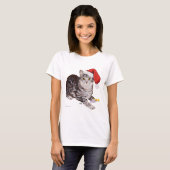 American Shorthair Tabby Cat - Kerstmis T-shirt (Voorkant volledig)