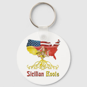 American Sicilian Roots Keyring Sleutelhanger