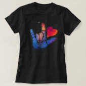 American Sign Language ASL Ik hou van je in gebare T-shirt (Design voorkant)