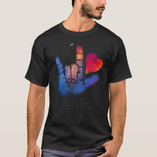 American Sign Language ASL Ik hou van je in gebare T-shirt