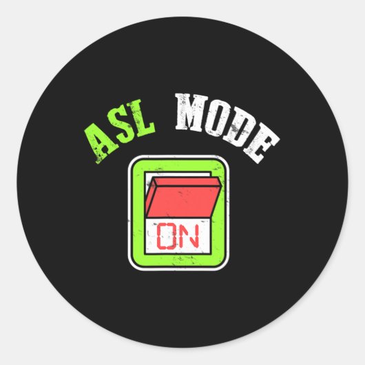 American Sign Language Asl Im Deaf Awareness Ronde Sticker (Voorkant)