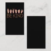 American Sign Language ASL Interpreter Kind Visitekaartje (Voorkant / Achterkant)