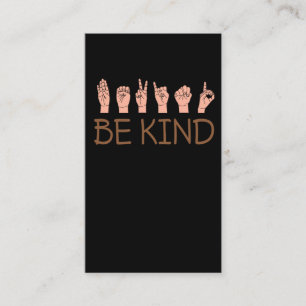 American Sign Language ASL Interpreter Kind Visitekaartje