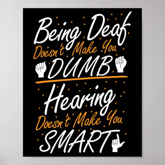 American Sign Language Awareness - Asl Deaf Pride  Poster (Voorkant)