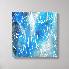 American Sign Language Canvas Afdruk