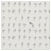 American Sign Language Chart stof (Close Up)