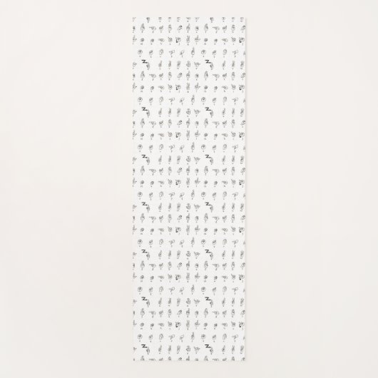 American Sign Language Chart Yoga Mat (Voorkant)