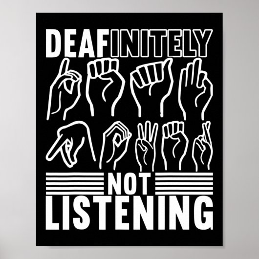American Sign Language Deaf Awareness 1  Poster (Voorkant)