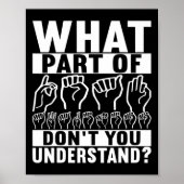 American Sign Language Deaf Awareness  Poster (Voorkant)