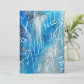 American Sign Language Feestdagenkaart (Staand voorkant)