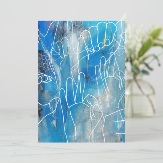 American Sign Language Feestdagenkaart (Staand voorkant)