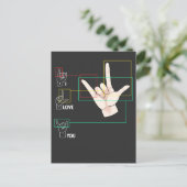 American Sign Language Hand Sign ASL I Love You Briefkaart (Staand voorkant)