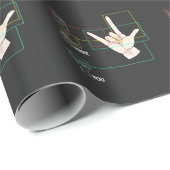 American Sign Language Hand Sign ASL I Love You Cadeaupapier (Rol Hoek)