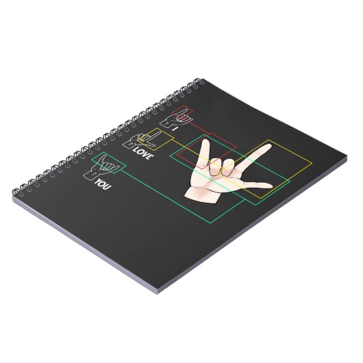 American Sign Language Hand Sign ASL I Love You Notitieboek (Linkerzijde)