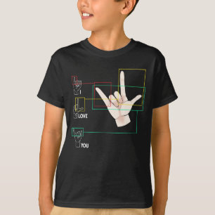 American Sign Language Hand Sign ASL I Love You T-shirt