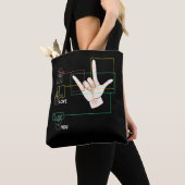 American Sign Language Hand Sign ASL I Love You Tote Bag (Dichtbij)