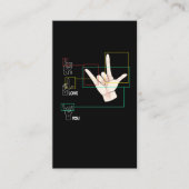 American Sign Language Hand Sign ASL I Love You Visitekaartje (Voorkant)