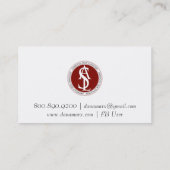 American Sign Language Interpreter Monogram Visitekaartje (Achterkant)