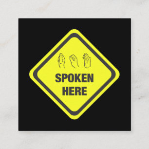 American Sign Language Interpreter Vierkante Visitekaartje