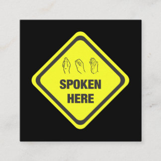 American Sign Language Interpreter Vierkante Visitekaartje