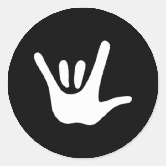 American Sign Language Love Asl Deaf Awareness Ronde Sticker (Voorkant)