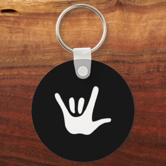American Sign Language Love Asl Deaf Awareness Sleutelhanger (Voorkant)