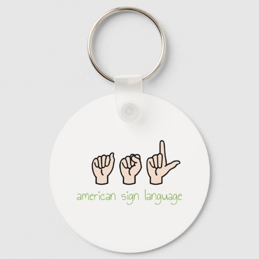American Sign Language Sleutelhanger (Voorkant)