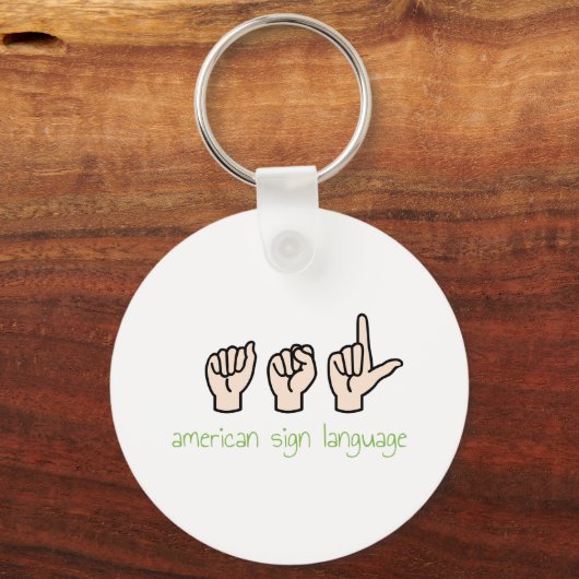 American Sign Language Sleutelhanger (Voorkant)