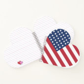 American Simple Flag Heart Trend Notitieboek (Binnen)
