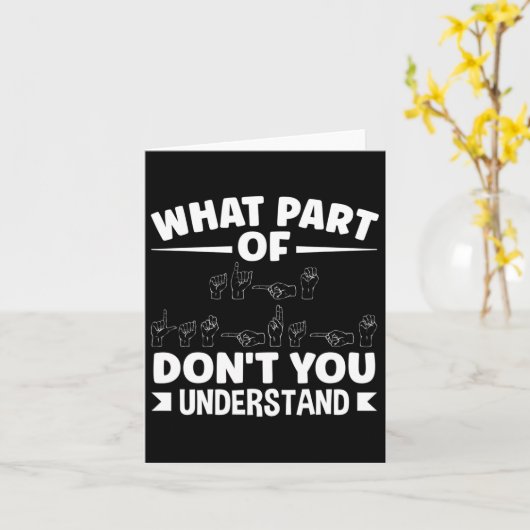 American Sing Language ASL Teacher ASL Alphabet PU Kaart (Gele Bloem)