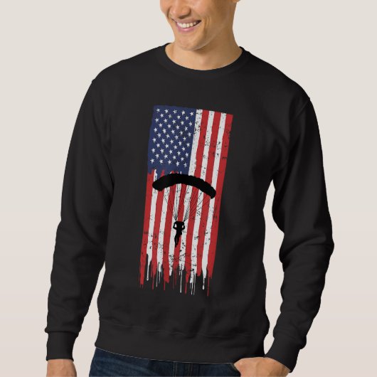 American Skydiver Parachutist Skydive Parachute De Trui (Voorkant)