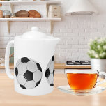 American Soccer or Association Football Ball Theepot<br><div class="desc">Trendy sport-ontworpen product. Ziet er goed uit op alles. ⭐PERSONALISEER deze sjabloon met uw kunstwerk. ⭐Bewerk het verder om meer wijzigingen aan te brengen. ⭐BRENG dit ontwerp over op elk product. Bezoek al mijn winkels op bit.ly/SandyspiderStores (knippen en plakken).</div>