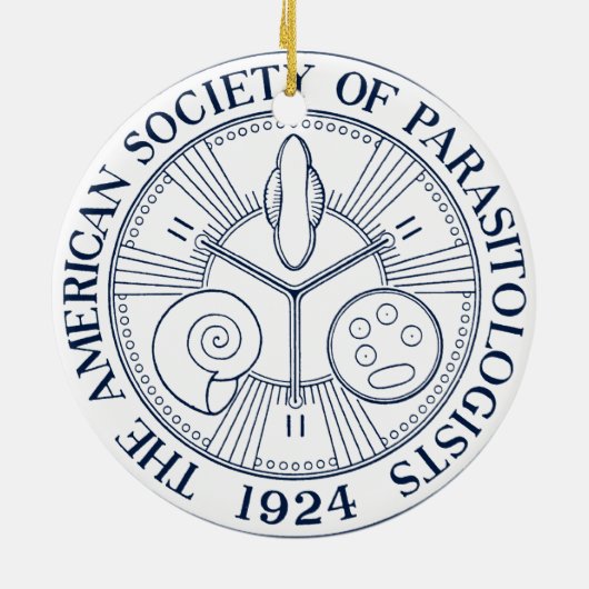 American Society of Parasitologists Keramisch Ornament (Achterkant)